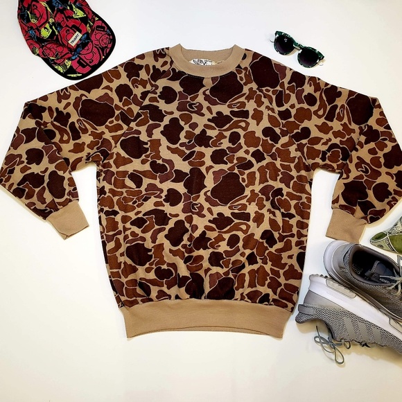 duck bay Other - VINTAGE Duck Bay Hunting Camo Sweatshirt Large